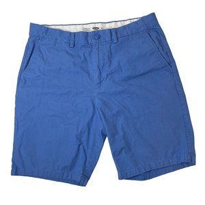 OLD NAVY MEN'S ULTIMATE SLIM SHORTS 36 BLUE 100% COTTON